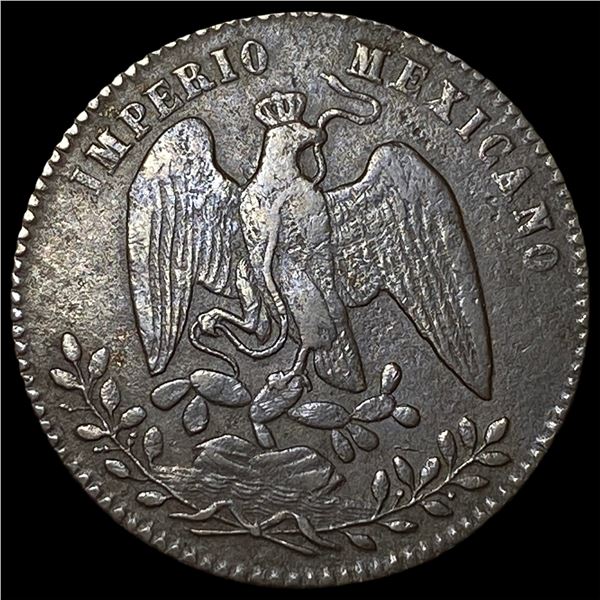 1864Mo Mexico Copper 1 Centavo