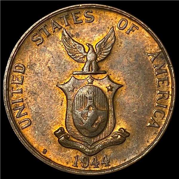 1944S Philippine Bronze 1 Centavo