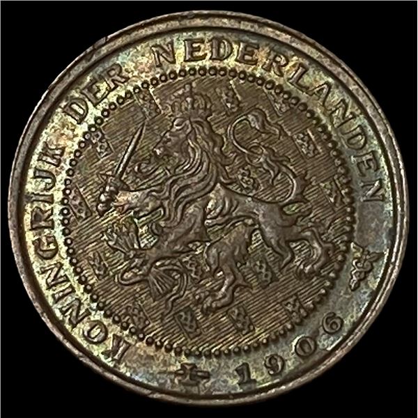 1906 Netherlands Brone 1/2 Cent