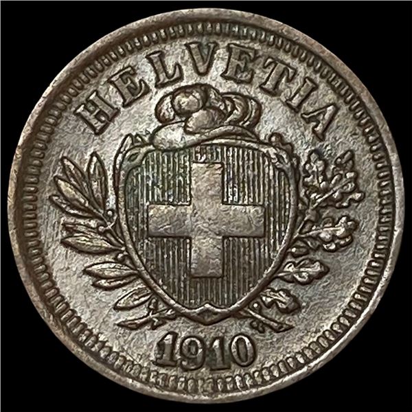 1910B Switzerland Bronze 1 Rappen