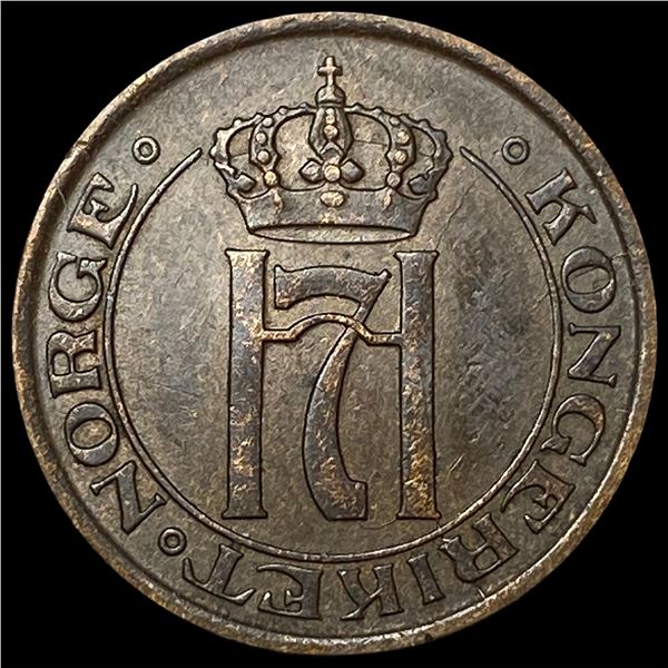 1913 Norway Bronze 2 Ore
