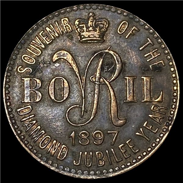 1897 Great Britain Copper Bouril Token
