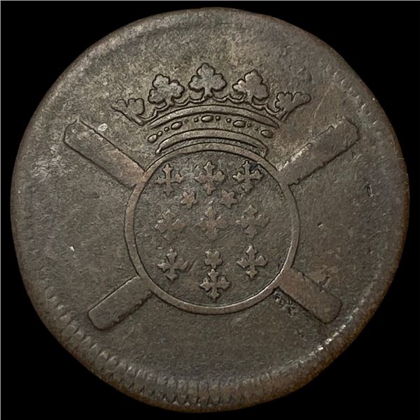 1708 France States Lille Copper 10 Sols