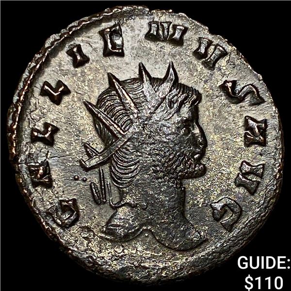 Roman Gallienus 253-268 AD BI Dbl Denarius