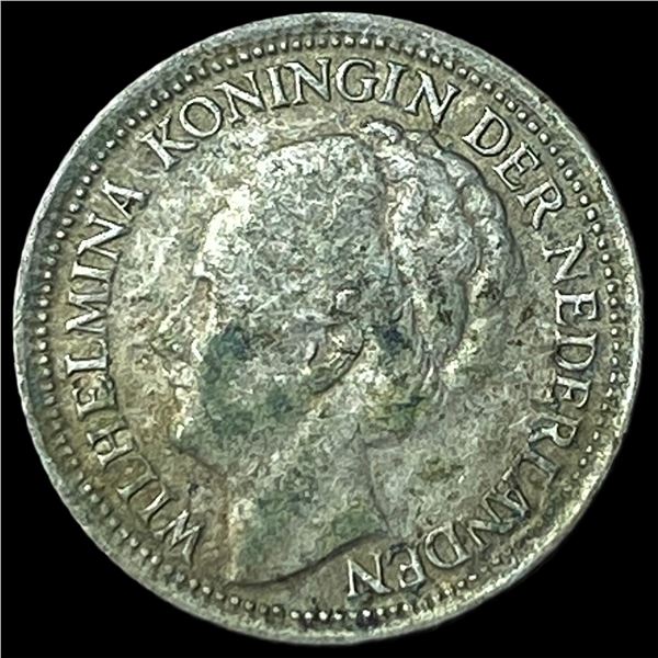 1938 Netherlands Silver 10 Cents