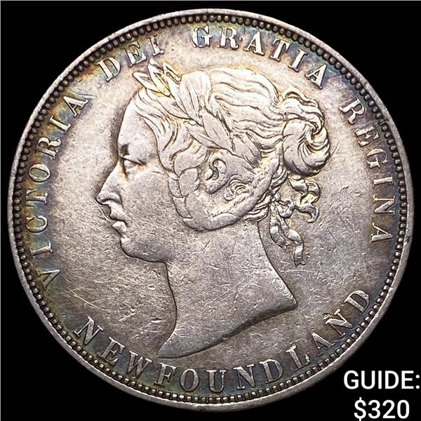 1874 Newfoundland Silver 50 Cents KM 6