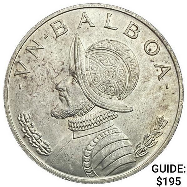 1966 Panama Balboa 0.7734oz ASW NEARLY UNCIRCULATED