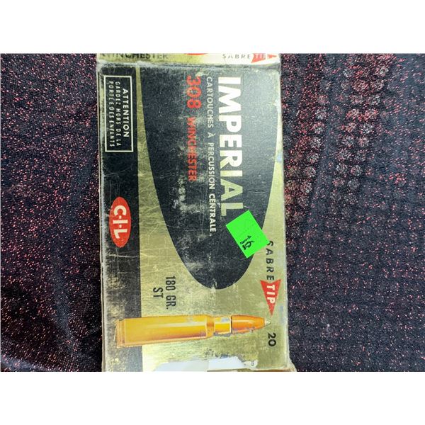 Imperial Sabre Tip .308 Winchester Ammunition, 180 Grain, 20 Rounds