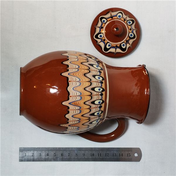 Bulgarian Water Pot Peacock Motif