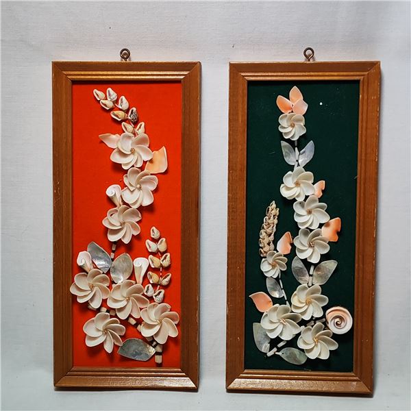 Mayumi Kraft Mahogany Frames with Seashell Flowers