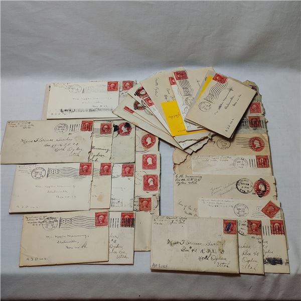 Lot of Vintage Letters with Stamps