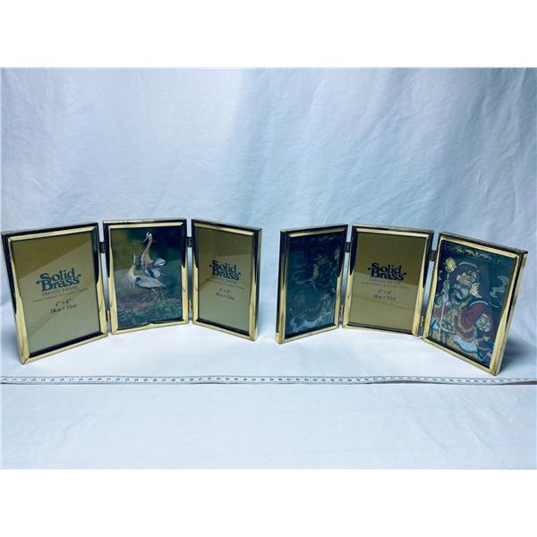 Solid Lacquered Brass 4 by 6 Inch Picture frames