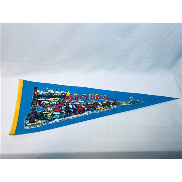 Alaska’ Vintage 1970’s Felt Flag