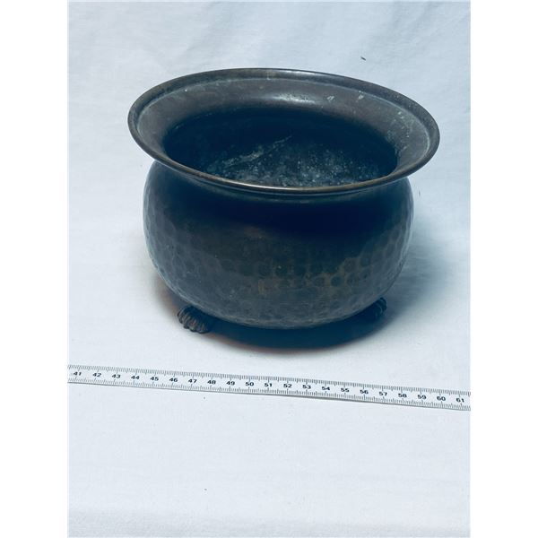 Vintage Brass Planter with Feet