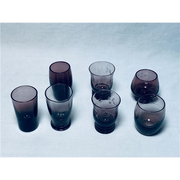Vintage Purple Shot Glasses