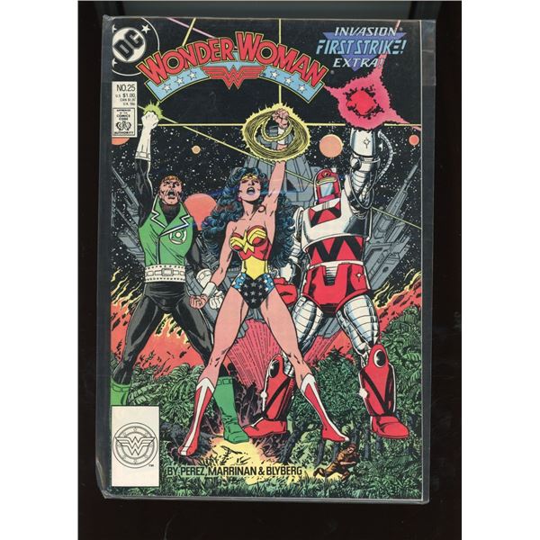 Wonder Woman #25 (1989) DC Comics - Invasion! First Strike! Perez Marrinan