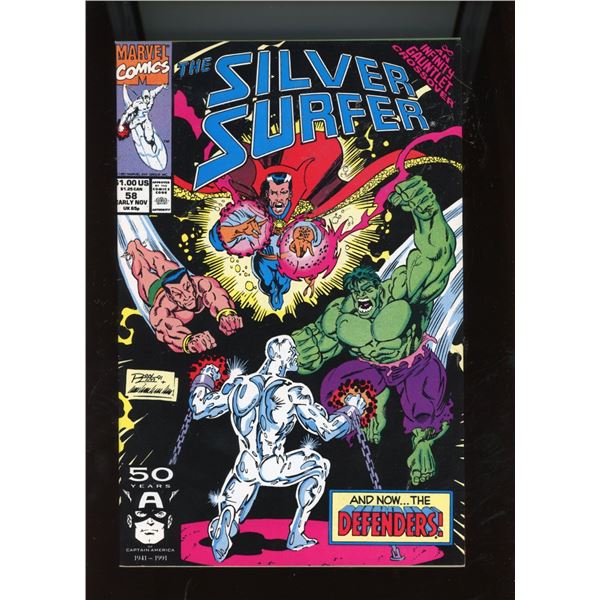 Marvel Comics The Silver Surfer #58 Early Nov 1991 Infinity Gauntlet