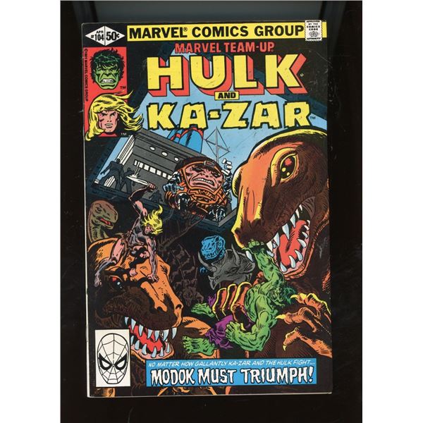 Marvel Team-Up #104 Hulk and Ka-Zar Marvel Comics (Apr 1981)