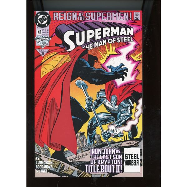 Superman: The Man of Steel #24 (DC, 1993) Reign of the Supermen!
