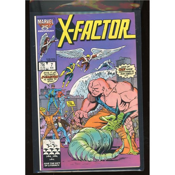 X-Factor #7 (Marvel Comics Group, 1986) - 1st Appearance Skids & More