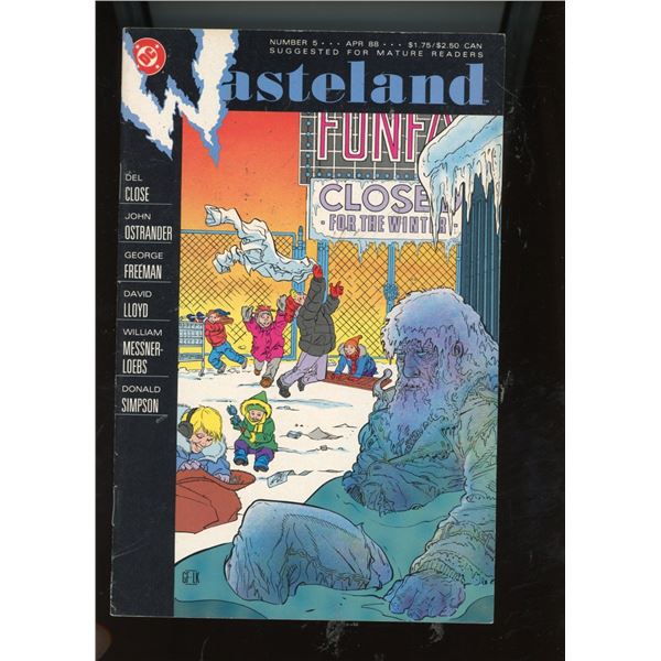 Wasteland #5 (DC Comics, Apr 1988) Del Close John Ostrander G. Freeman Cvr