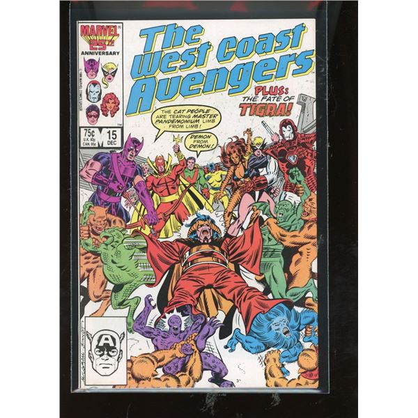 Marvel Comics The West Coast Avengers #15 (Dec 1986) - Fate of Tigra
