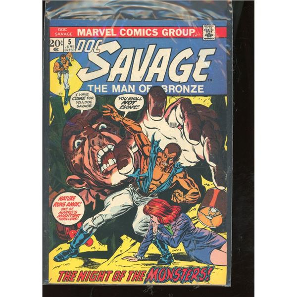 Doc Savage #5 The Man of Bronze (Marvel Comics Group, June 1973)