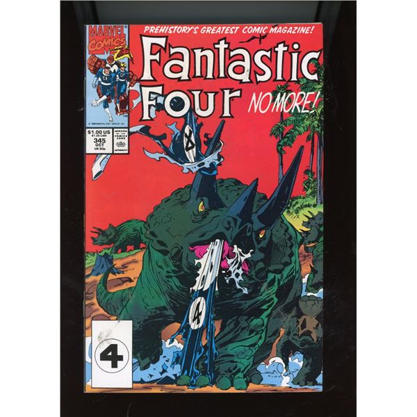 Fantastic Four #345 (Oct 1990, Marvel Comics) "Fantastic Four No More!"