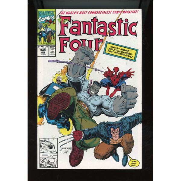 Fantastic Four #348 (Marvel Comics, 1990) Ghost Rider, Hulk, Wolverine