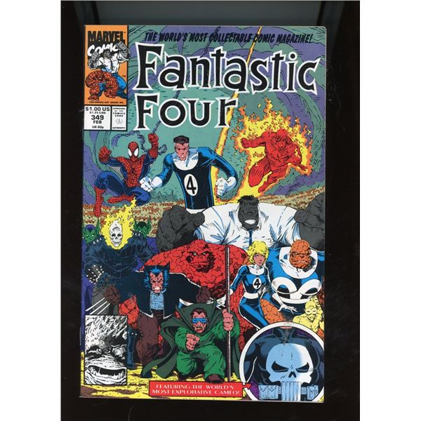 Marvel Comics Fantastic Four #349 (Feb 1991) New FF, Punisher Cameo