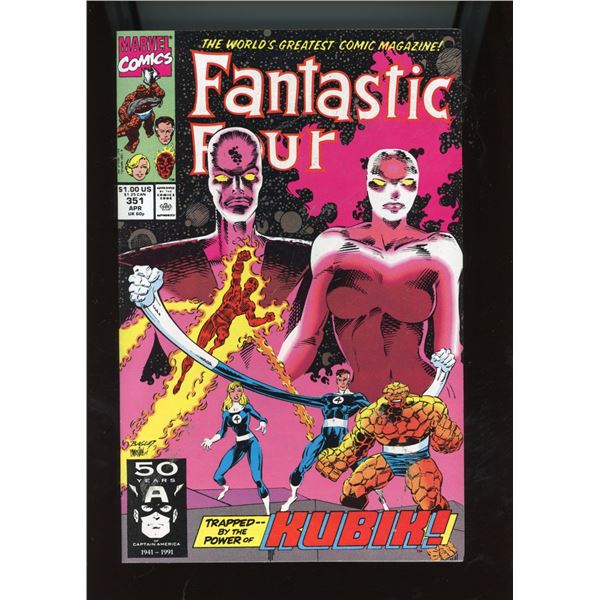 Fantastic Four #351 (Marvel Comics, Apr 1991) Trapped by Kubik!