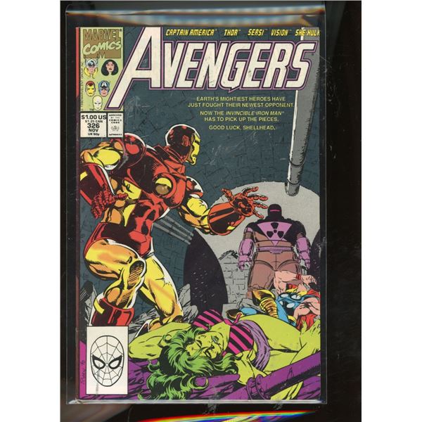 Avengers #326 (Marvel Comics, Nov 1990) - 1st Appearance of Rage