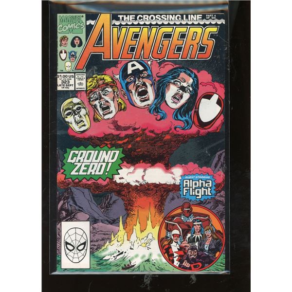 Avengers #323 (Marvel Comics, Late Sept 1990) The Crossing Line Part 4
