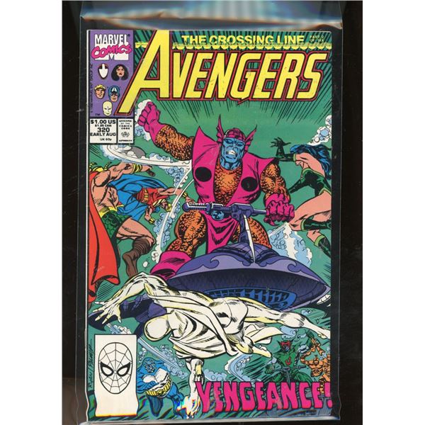 Marvel Comics Avengers #320 The Crossing Line Pt 2 Vengeance (Aug 1990)
