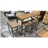 Image 4 : *NEW IN BOX* 101 STORIES COLLECTION TARYNNA FOLDABLE OUTDOOR DINING SET-GREY *READY-TO-ASSEMBLE*