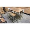 Image 2 : *NEW IN BOX* 101 STORIES COLLECTION TARYNNA FOLDABLE OUTDOOR DINING SET-OLIVE *READY-TO-ASSEMBLE*