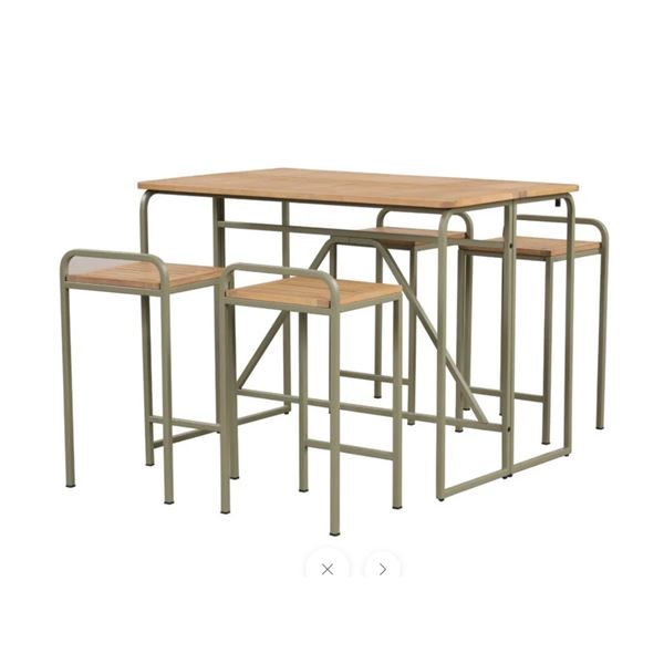 *NEW IN BOX* 101 STORIES COLLECTION TARYNNA FOLDABLE OUTDOOR DINING SET-OLIVE *READY-TO-ASSEMBLE*