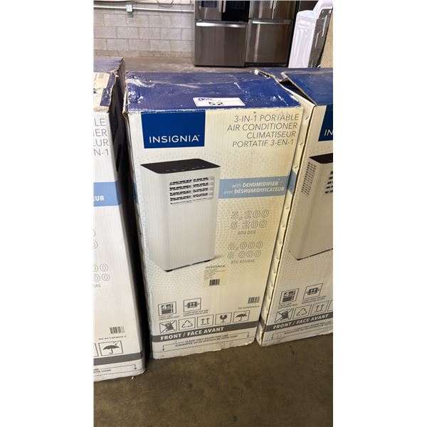 INSIGNIA 5,200 BTU 3-IN-1 PORTABLE AIR CONDITIONER WITH DEHUMIDIFIER *IN BOX*