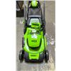 Image 2 : GREENWORKS PRO 80V 21" CORDLESS LAWN MOWER W/GRASS CATCHER BAG, BATTERIES & CHARGER *WORKING