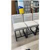 Image 2 : (4) COUNTER-HEIGHT CHAIRS W/ UPHOLSTERED SEATS & BACKS *NEEDS CLEANING*