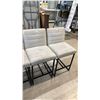 Image 3 : (4) COUNTER-HEIGHT CHAIRS W/ UPHOLSTERED SEATS & BACKS *NEEDS CLEANING*