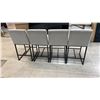 Image 4 : (4) COUNTER-HEIGHT CHAIRS W/ UPHOLSTERED SEATS & BACKS *NEEDS CLEANING*