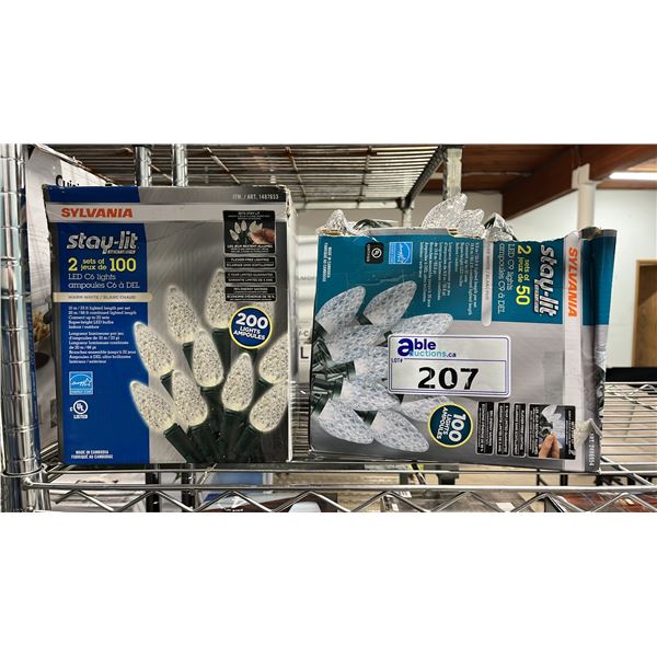 SYLVANIA C9 LED STRING LIGHTS & SYLVANIA C6 LED STRING LIGHTS *WORKING CONDITION UNKNOWN/MAY BE