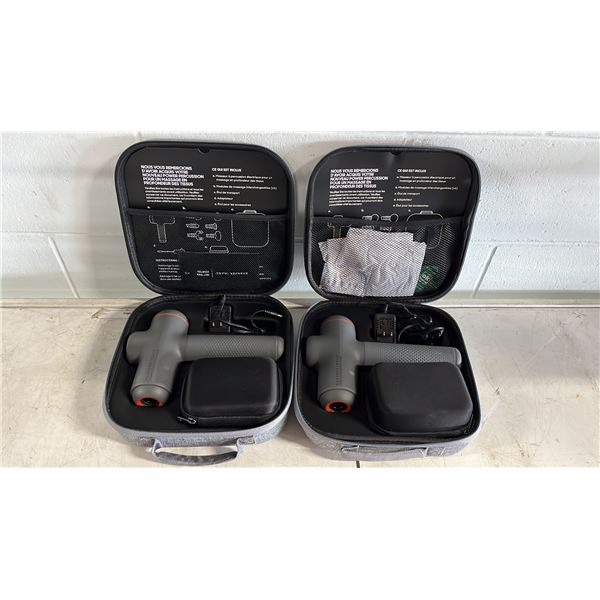 (2) SHARPER IMAGE POWER PERCUSSION MASSAGERS *WORKING CONDITION UNKNOWN/MAY BE MISSING PARTS & OR