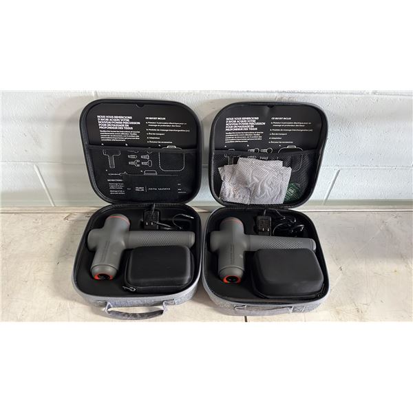 (2) SHARPER IMAGE POWER PERCUSSION MASSAGERS *WORKING CONDITION UNKNOWN/MAY BE MISSING PARTS & OR