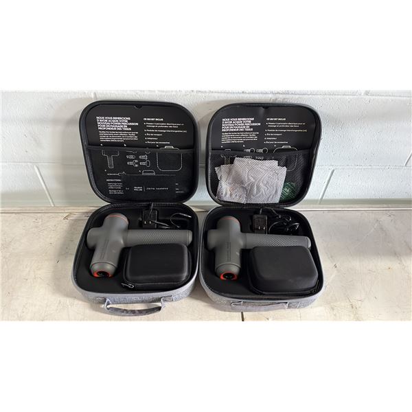 (2) SHARPER IMAGE POWER PERCUSSION MASSAGERS *WORKING CONDITION UNKNOWN/MAY BE MISSING PARTS & OR