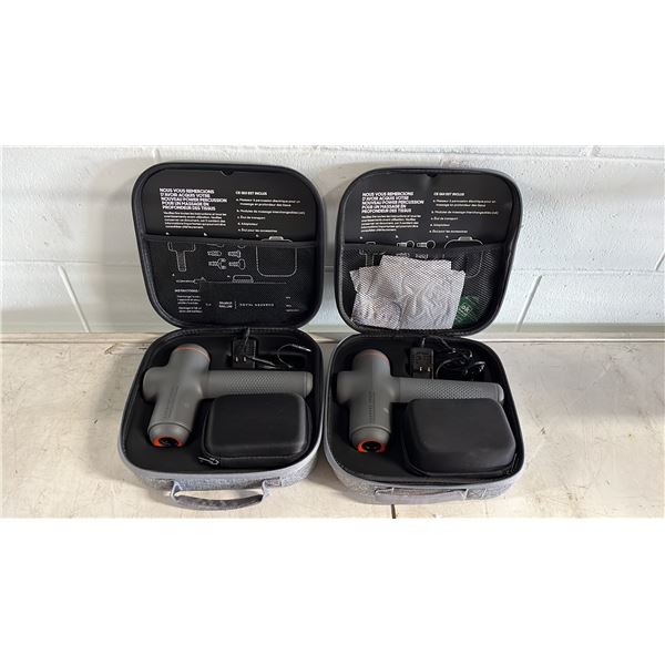 (2) SHARPER IMAGE POWER PERCUSSION MASSAGERS *WORKING CONDITION UNKNOWN/MAY BE MISSING PARTS & OR