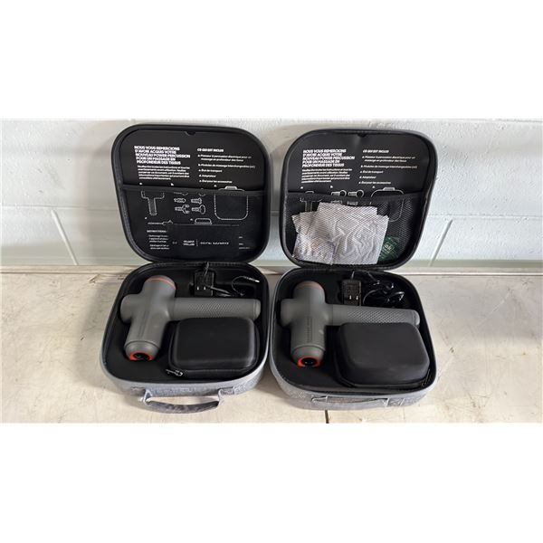 (2) SHARPER IMAGE POWER PERCUSSION MASSAGERS *WORKING CONDITION UNKNOWN/MAY BE MISSING PARTS & OR