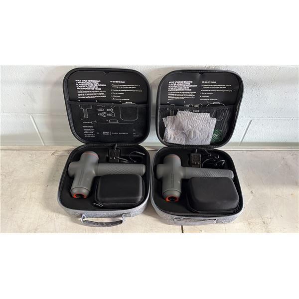 (2) SHARPER IMAGE POWER PERCUSSION MASSAGERS *WORKING CONDITION UNKNOWN/MAY BE MISSING PARTS & OR