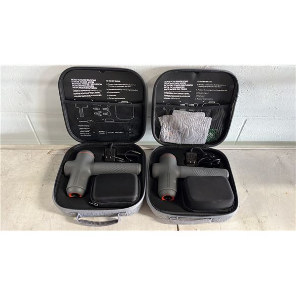(2) SHARPER IMAGE POWER PERCUSSION MASSAGERS *WORKING CONDITION UNKNOWN/MAY BE MISSING PARTS & OR